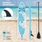 Goplus 10' Inflatable Stand Up Paddle Board 6'' Thick W/ Aluminum Paddle Leash Backpack Blue\Yellow